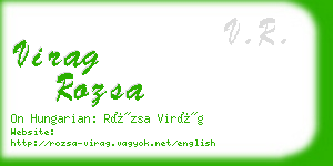 virag rozsa business card